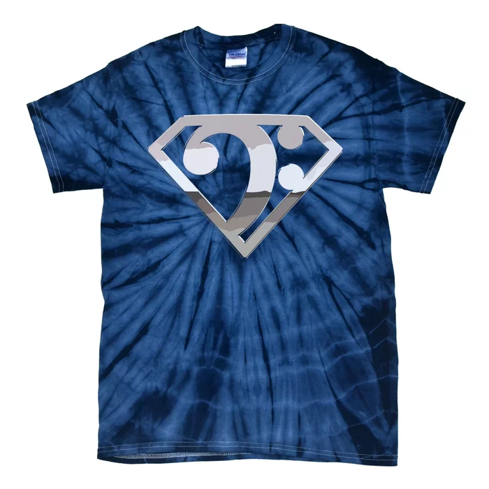 Bass Clef Bass Hero Sign Bass Guitar Player Bassist Tie-Dye T-Shirt