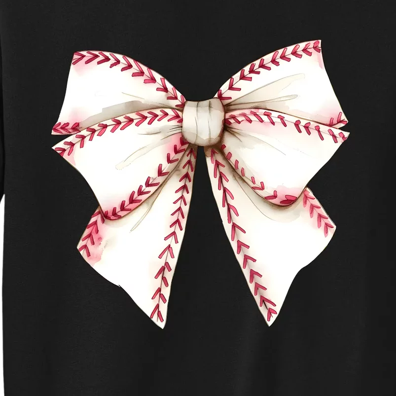 Baseball Coquette Bow Tall Sweatshirt