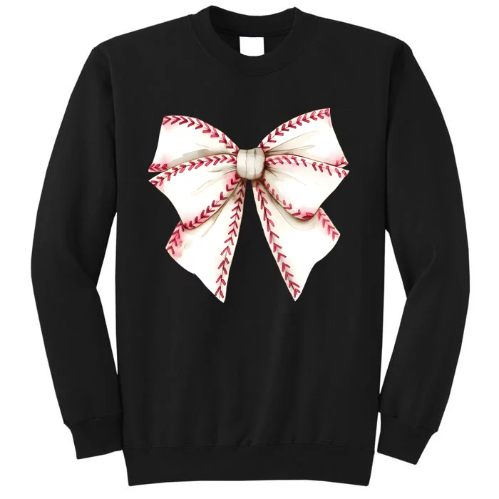 Baseball Coquette Bow Tall Sweatshirt