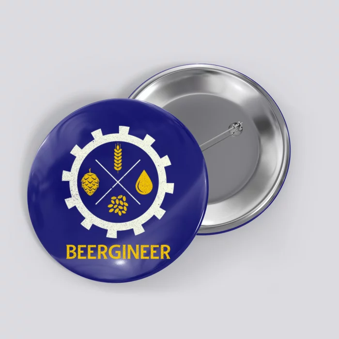 Beergineer Craft Beer Brewer Engineer Homebrew Ipa Gift Cool Gift Button