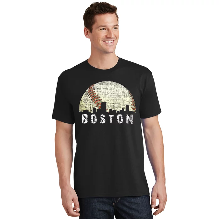 Boston Cityscape Baseball Lover T-Shirt