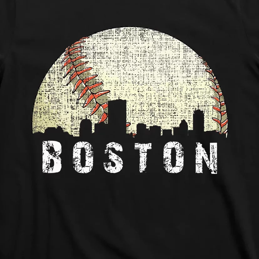 Boston Cityscape Baseball Lover T-Shirt