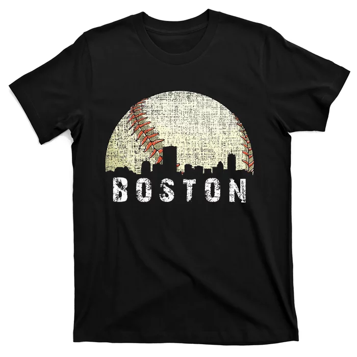 Boston Cityscape Baseball Lover T-Shirt