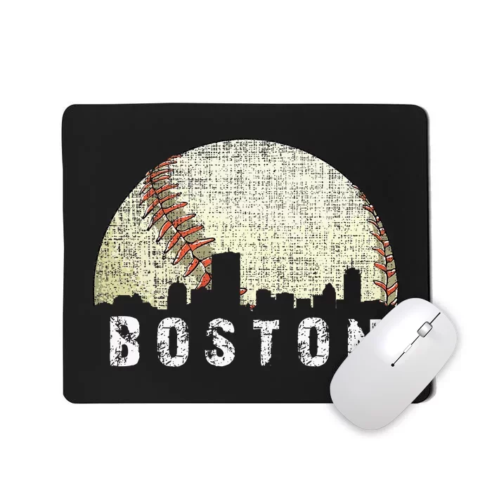 Boston Cityscape Baseball Lover Mousepad