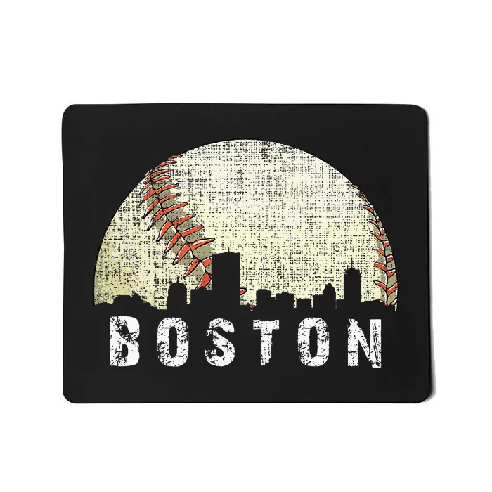 Boston Cityscape Baseball Lover Mousepad