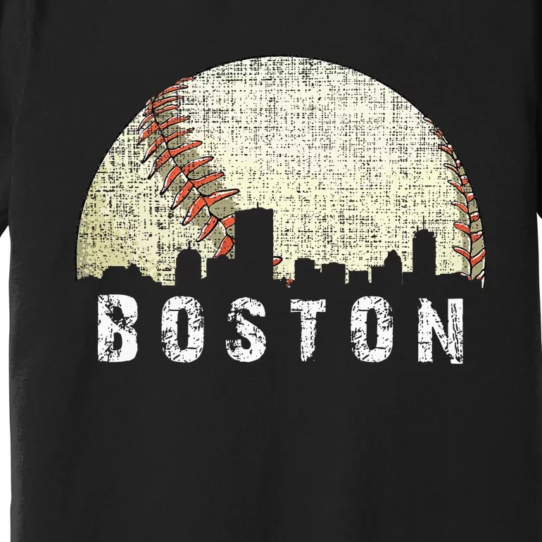 Boston Cityscape Baseball Lover Premium T-Shirt