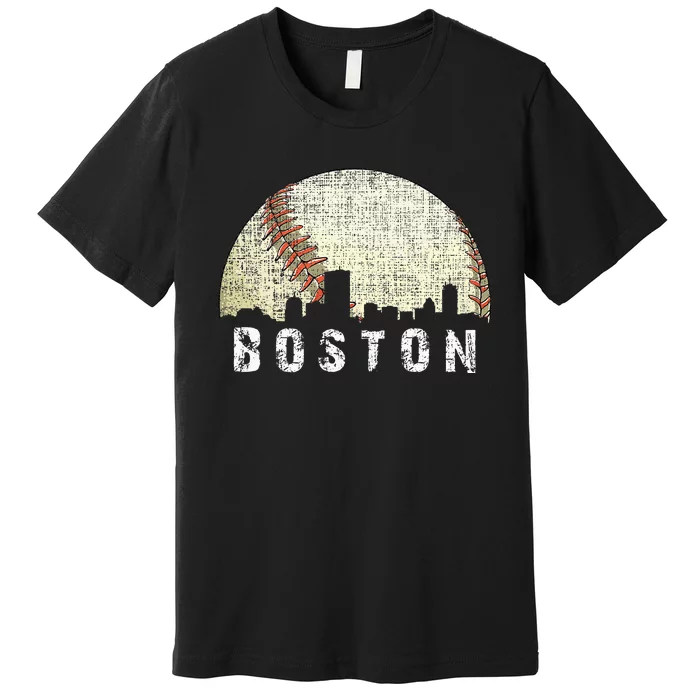 Boston Cityscape Baseball Lover Premium T-Shirt