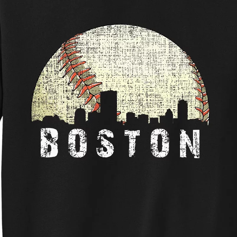 Boston Cityscape Baseball Lover Tall Sweatshirt