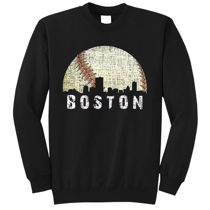 Boston Cityscape Baseball Lover Tall Sweatshirt