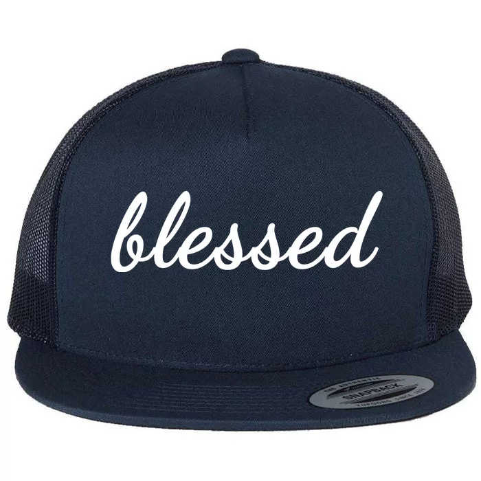 Blessed Christian Flat Bill Trucker Hat