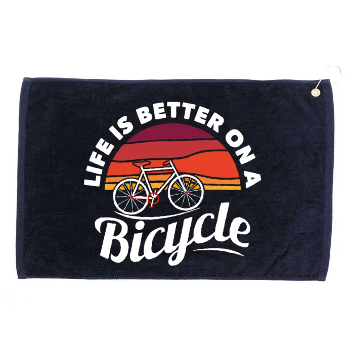 Bike Cycling Biking Cyclist Retro Theme Bicycle Quote Saying Funny Gift Grommeted Golf Towel