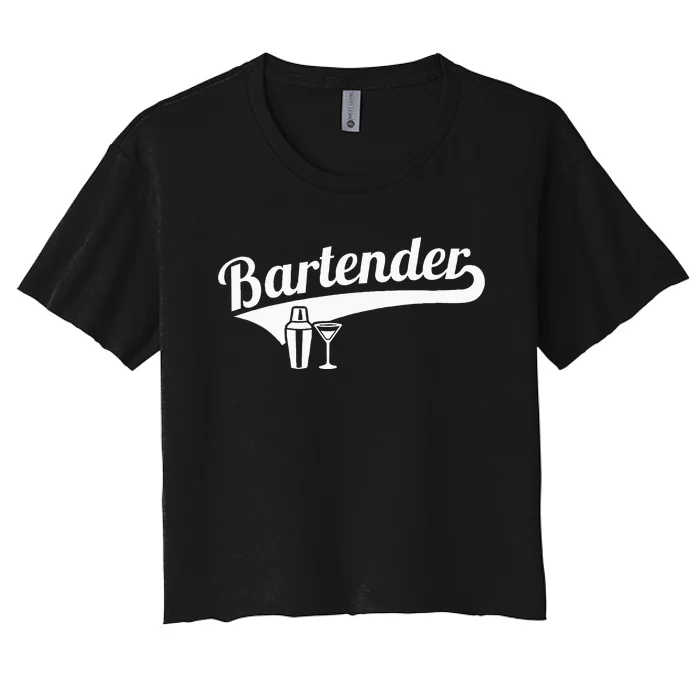 Bartender Cocktail Women's Crop Top Tee