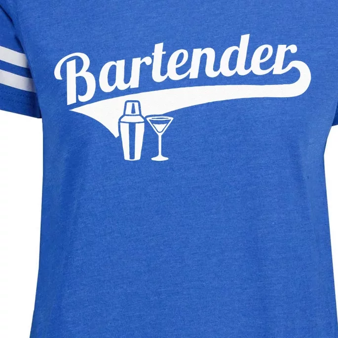 Bartender Cocktail Enza Ladies Jersey Football T-Shirt