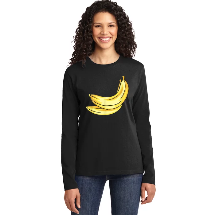 Banana Costume Ladies Long Sleeve Shirt