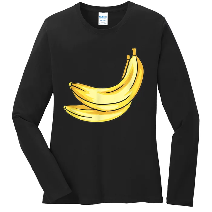 Banana Costume Ladies Long Sleeve Shirt