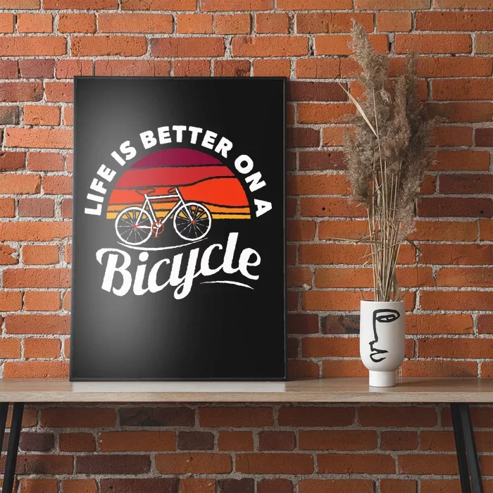 Bike Cycling Biking Cyclist Retro Theme Bicycle Poster