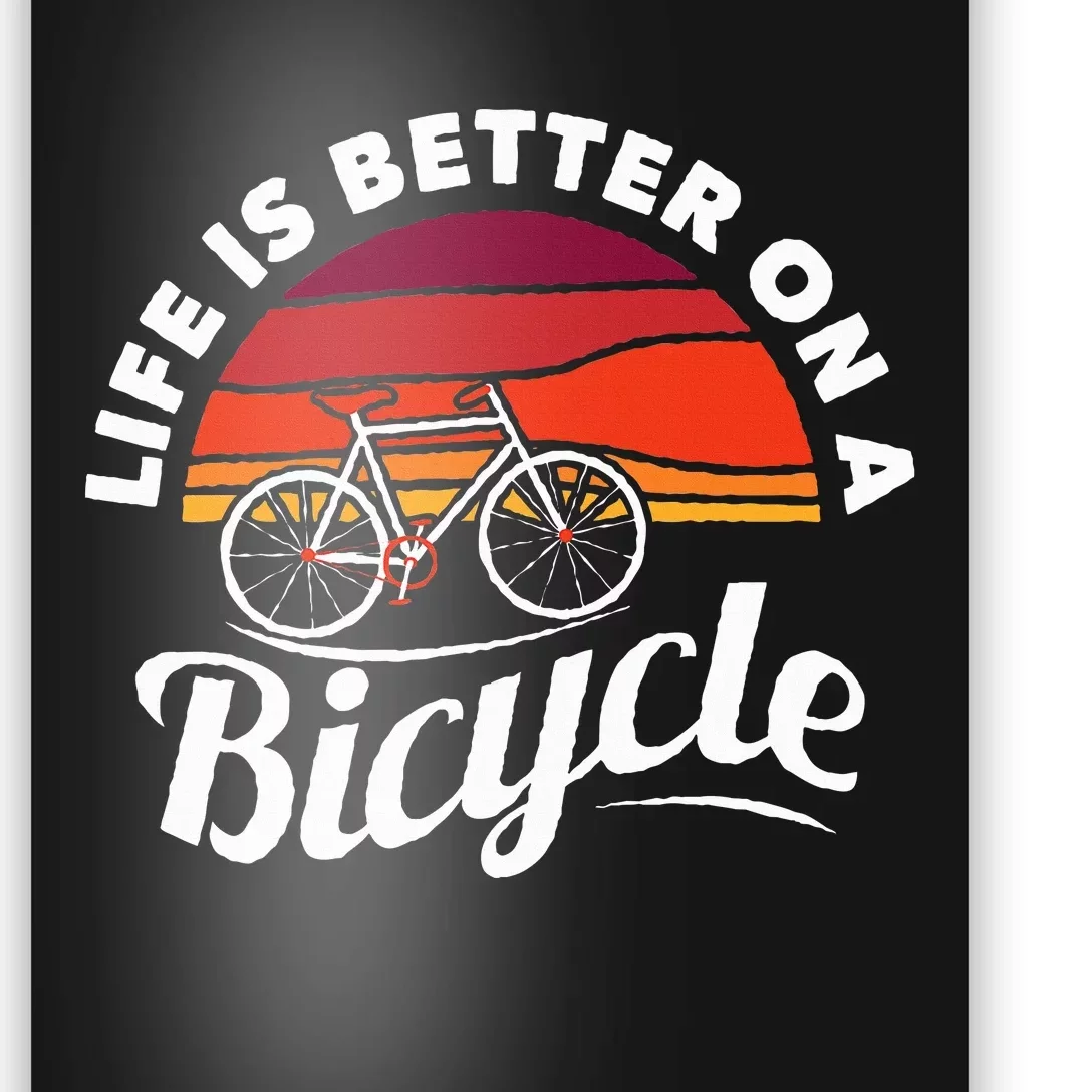 Bike Cycling Biking Cyclist Retro Theme Bicycle Poster