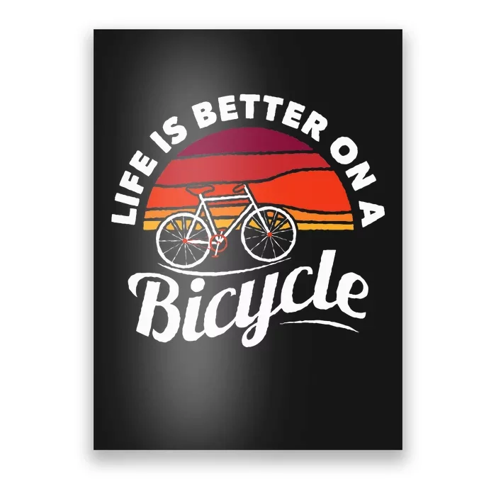 Bike Cycling Biking Cyclist Retro Theme Bicycle Poster