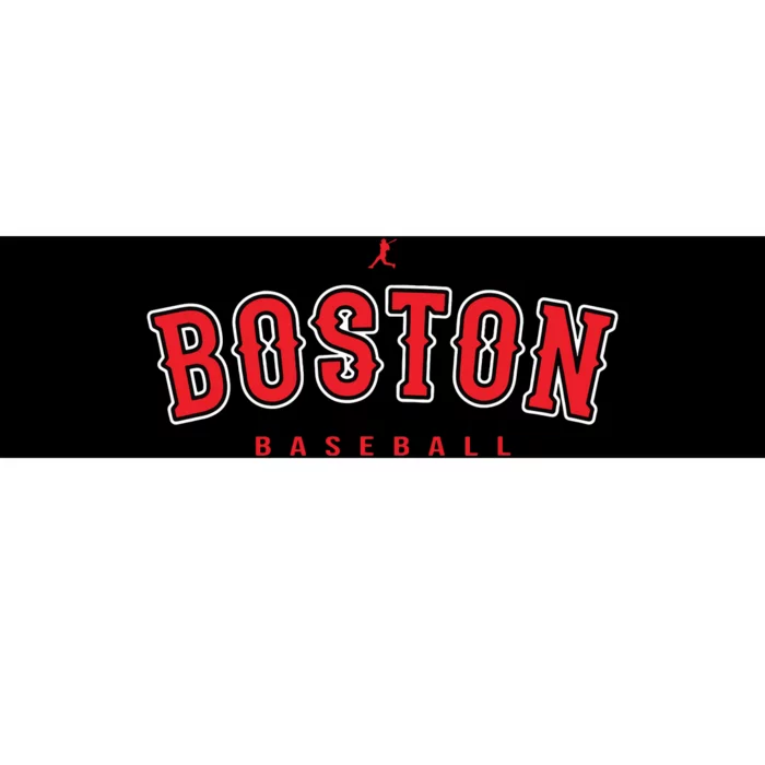 Boston City Baseball Retro Vintage Baseball Lover Boston Bumper Sticker