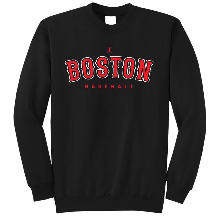 Boston City Baseball Retro Vintage Baseball Lover Boston Tall Sweatshirt