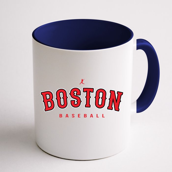 Boston City Baseball Retro Vintage Baseball Lover Boston Front & Back Coffee Mug