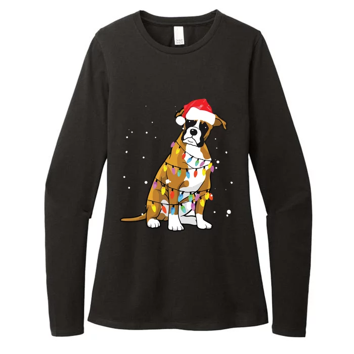 Boxer Christmas Boxer Dog Christmas Gift Womens CVC Long Sleeve Shirt