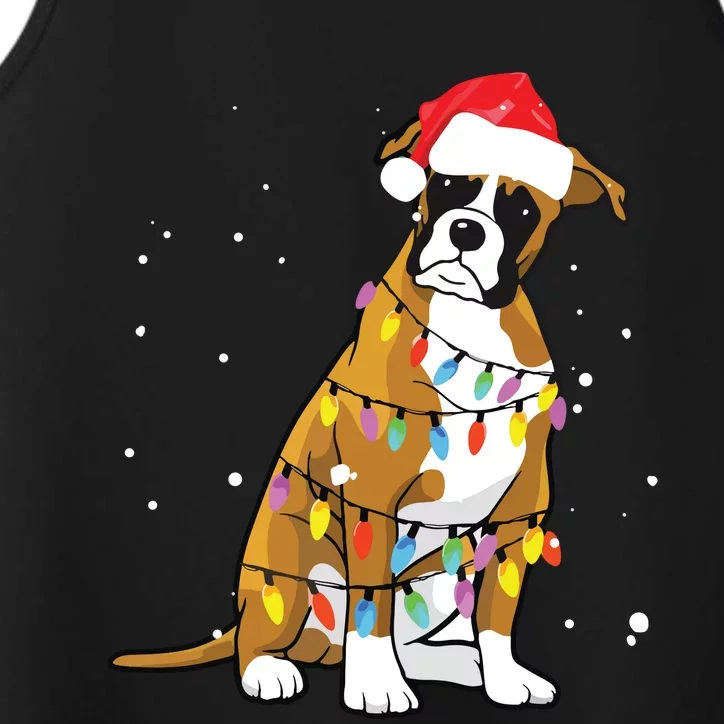 Boxer Christmas Boxer Dog Christmas Gift Performance Tank