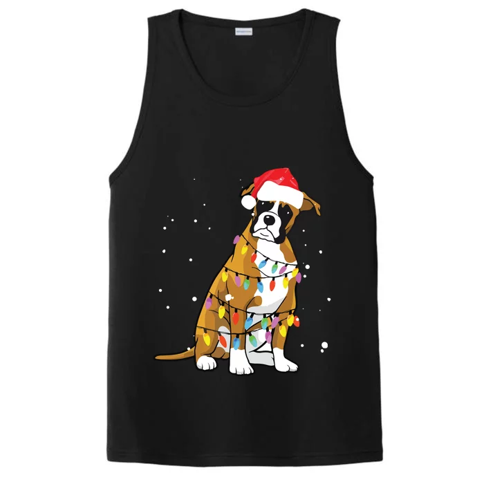 Boxer Christmas Boxer Dog Christmas Gift Performance Tank