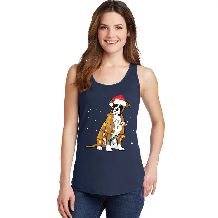 Boxer Christmas Boxer Dog Christmas Gift Ladies Essential Tank