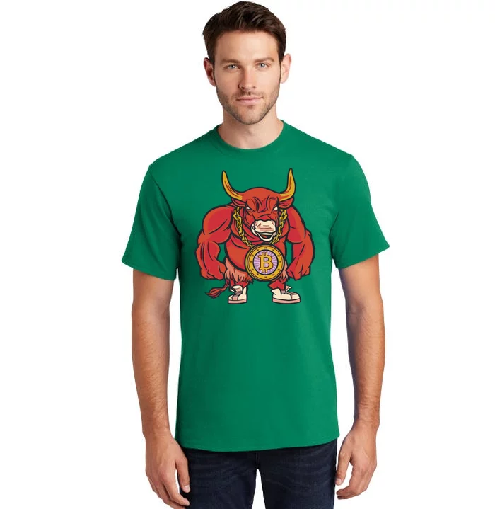 Bitcoin Chain Bull Tall T-Shirt