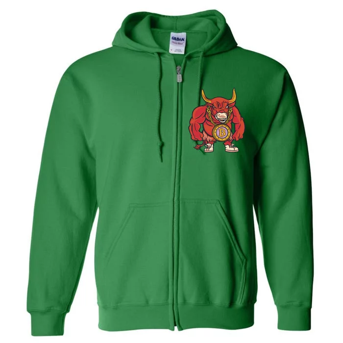 Bitcoin Chain Bull Full Zip Hoodie