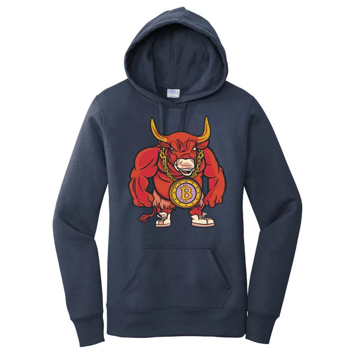 Bitcoin Chain Bull Women's Pullover Hoodie