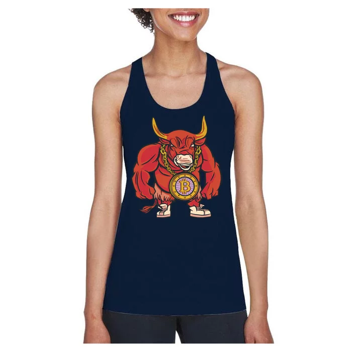 Bitcoin Chain Bull Women's Racerback Tank