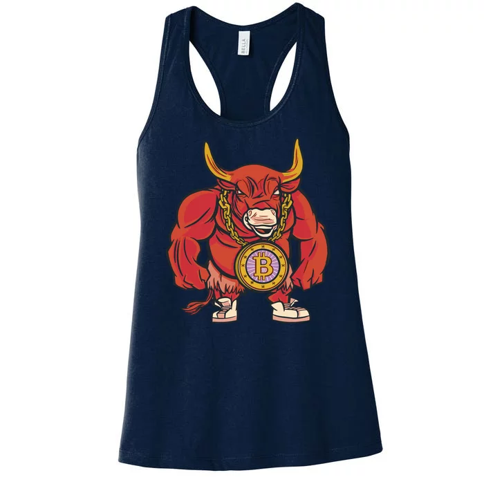 Bitcoin Chain Bull Women's Racerback Tank