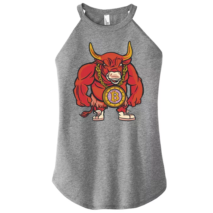 Bitcoin Chain Bull Women’s Perfect Tri Rocker Tank