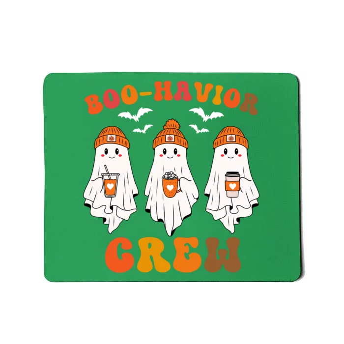 Boohavior Crew Behavior Analyst Halloween Aba Cute Ghost Funny Halloween Mousepad