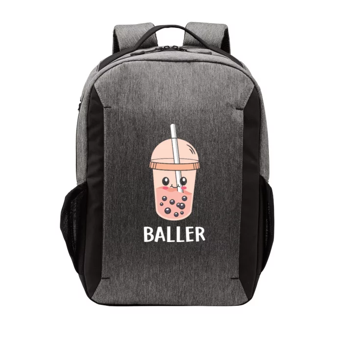 Baller Cat Boba Tea Bubble Tea Anime Kawaii Neko Strawberry Graphic Vector Backpack