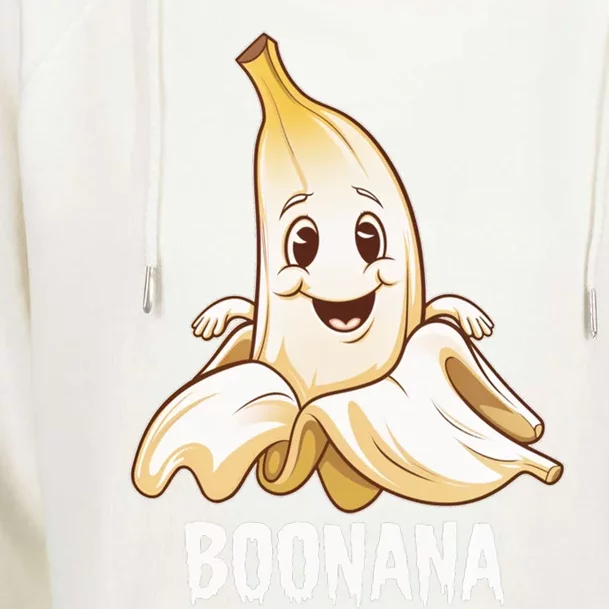 Boonana Cute Banana Ghost Humor Halloween Fun Costume Gift Womens Funnel Neck Pullover Hood