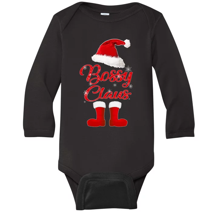 Bossy Claus Baby Long Sleeve Bodysuit