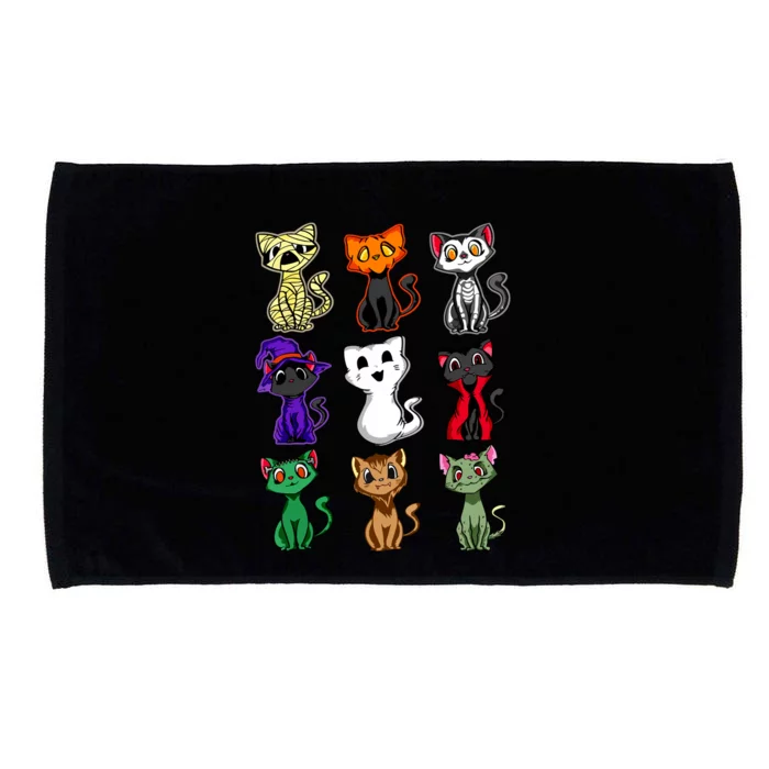 Black Cat Boo Halloween Cute Cat Costume Girls Microfiber Hand Towel