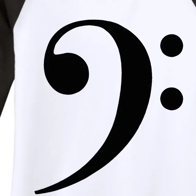 Bass Clef Women's Tri-Blend 3/4-Sleeve Raglan Shirt