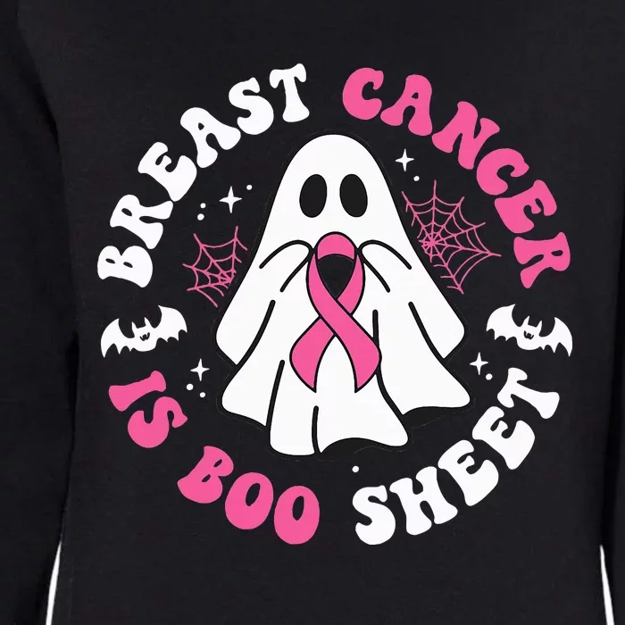 Breast Cancer Boo Ghost Halloween Breast Cancer Awareness Womens California Wash Sweatshirt