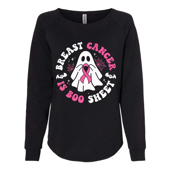 Breast Cancer Boo Ghost Halloween Breast Cancer Awareness Womens California Wash Sweatshirt