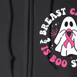 Breast Cancer Boo Ghost Halloween Breast Cancer Awareness Full Zip Hoodie