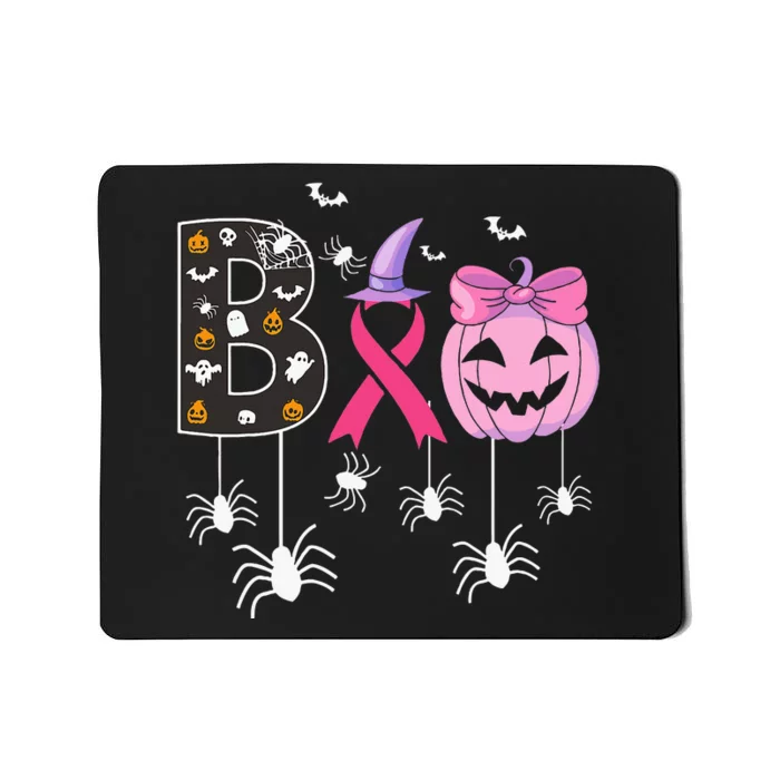 Breast Cancer Boo Halloween Breast Cancer Awareness Mousepad