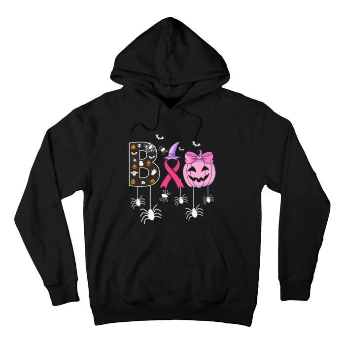 Breast Cancer Boo Halloween Breast Cancer Awareness Tall Hoodie