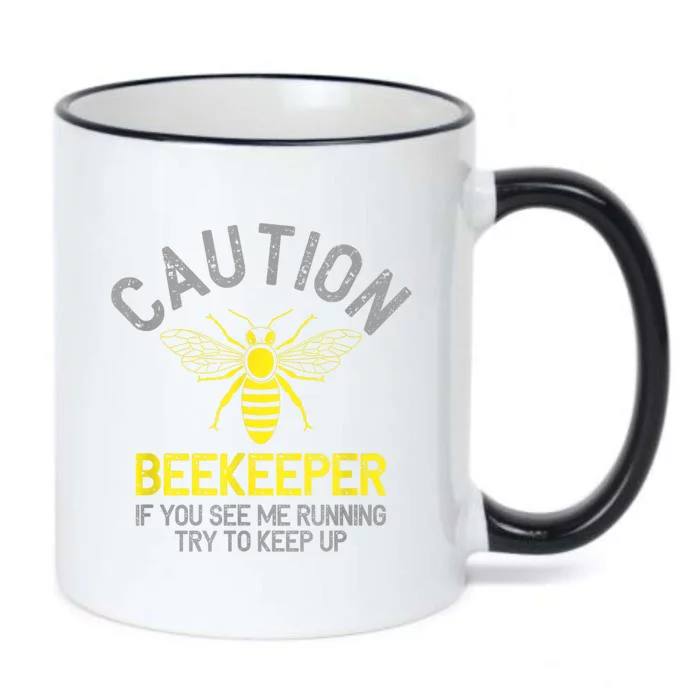 Beekeeper Caution Beekeeping Funny Bee Lover Gift Black Color Changing Mug