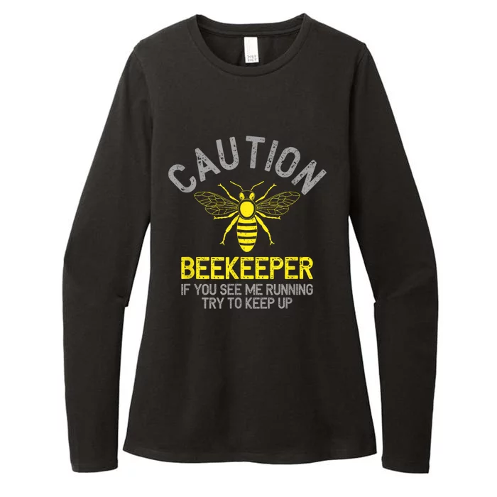 Beekeeper Caution Beekeeping Funny Bee Lover Gift Womens CVC Long Sleeve Shirt