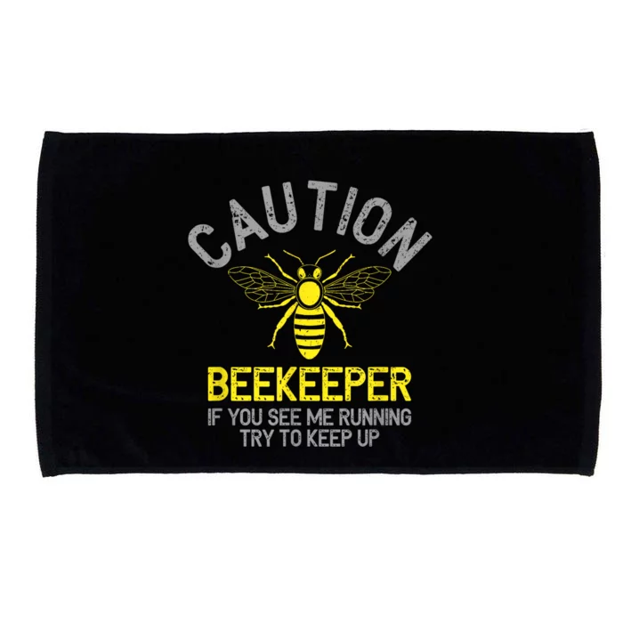 Beekeeper Caution Beekeeping Funny Bee Lover Gift Microfiber Hand Towel