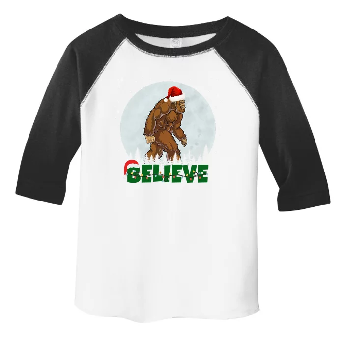 Believe Christmas Bigfoot Holiday Toddler Fine Jersey T-Shirt